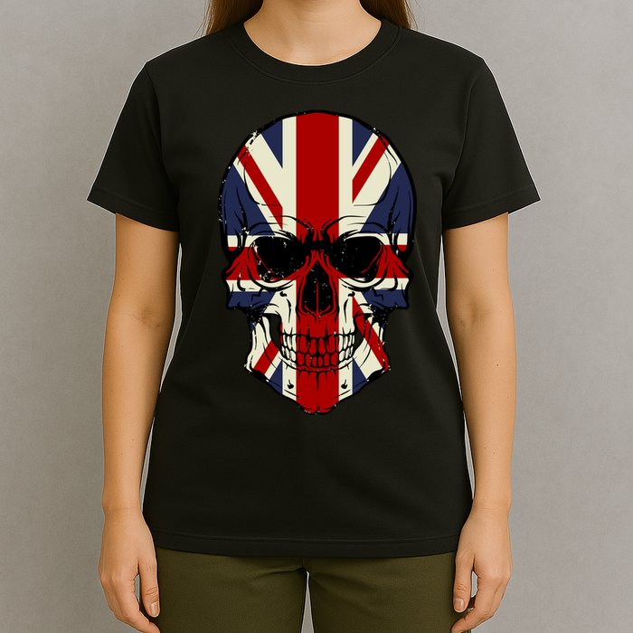 Skull Face British Flag T-Shirt