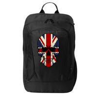 Skull Face British Flag City Backpack
