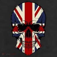 Skull Face British Flag 11oz C Handle Ceramic Mug