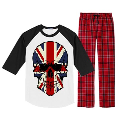 Skull Face British Flag Raglan Sleeve Pajama Set