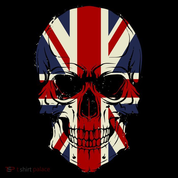 Skull Face British Flag 16 in Basic Backpack