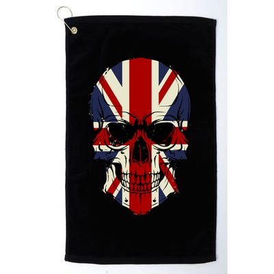 Skull Face British Flag Golf Towel