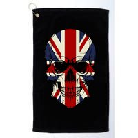 Skull Face British Flag Golf Towel