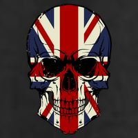 Skull Face British Flag Golf Towel