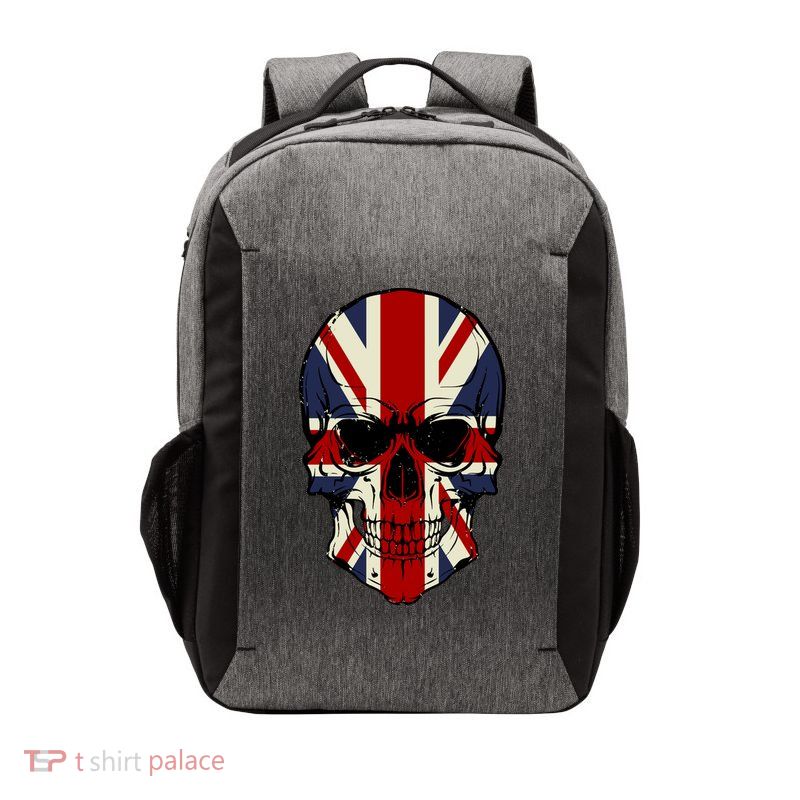Skull Face British Flag Vector Backpack