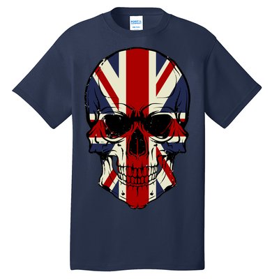 Skull Face British Flag Tall T-Shirt