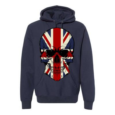 Skull Face British Flag Premium Hoodie