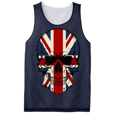 Skull Face British Flag Mesh Reversible Basketball Jersey Tank