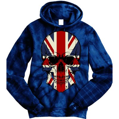 Skull Face British Flag Tie Dye Hoodie