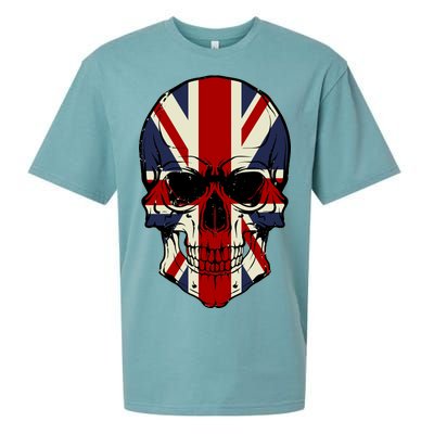 Skull Face British Flag Sueded Cloud Jersey T-Shirt