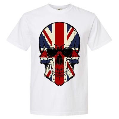 Skull Face British Flag Garment-Dyed Heavyweight T-Shirt