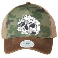 Skull Head With Cats Legacy Tie Dye Trucker Hat