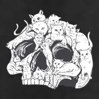 Skull Head With Cats Adult Drive Performance Visor