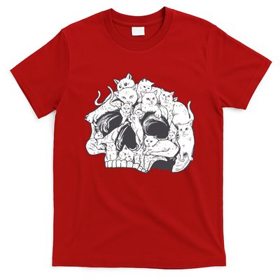 Skull Head With Cats T-Shirt