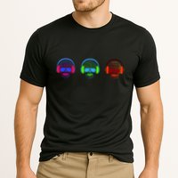Skull Icons With Headphones Cooling Performance Crew T-Shirt