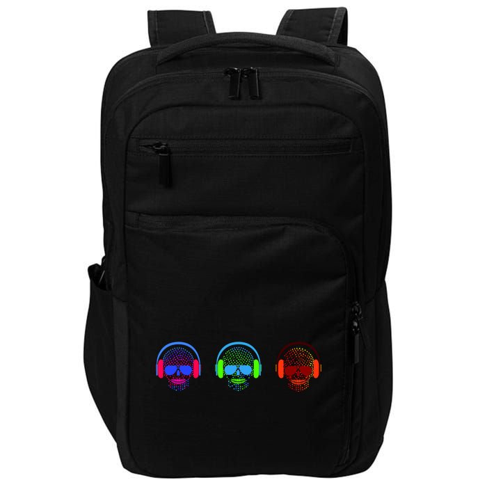 Skull Icons With Headphones Impact Tech Backpack