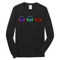 Skull Icons With Headphones Tall Long Sleeve T-Shirt