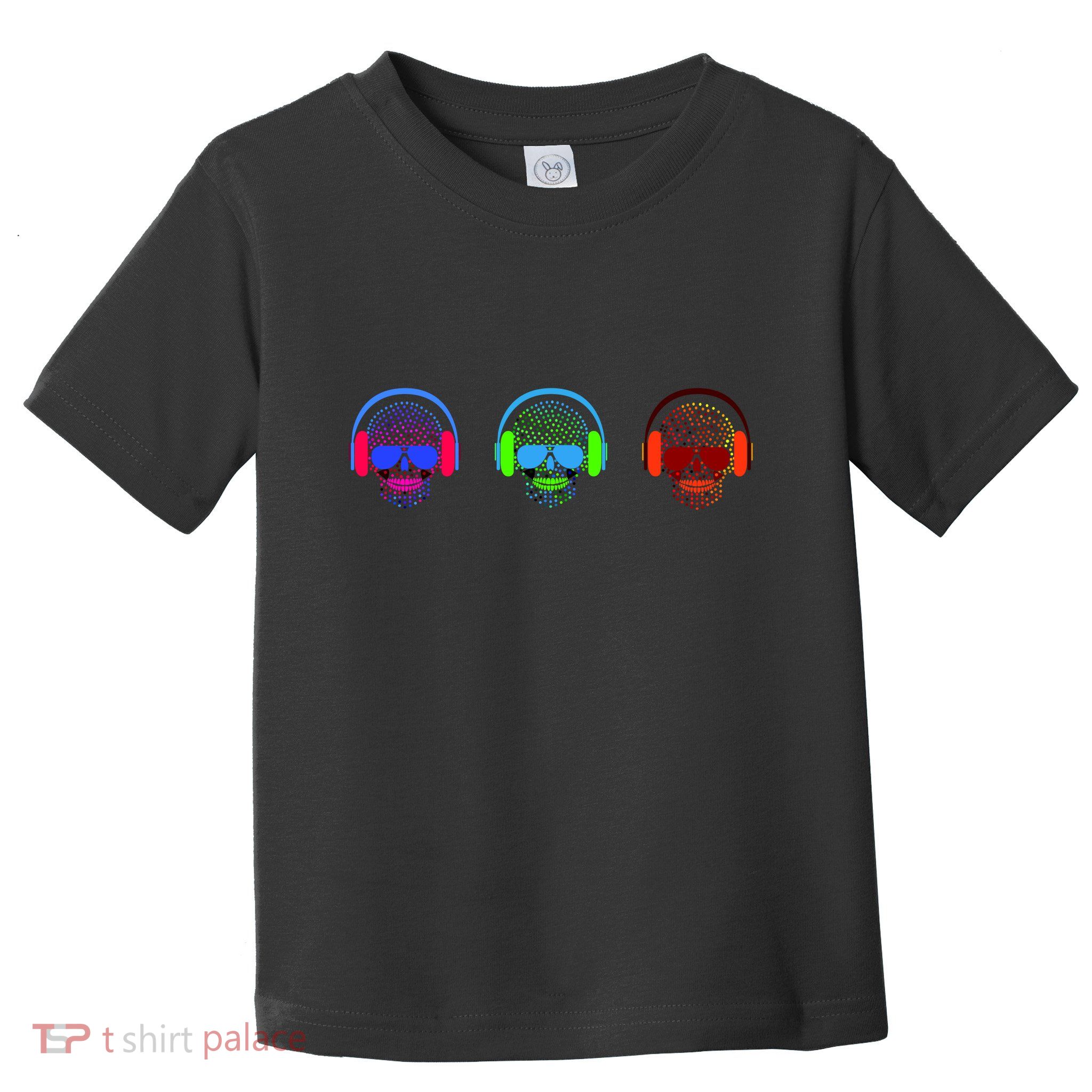 Skull Icons With Headphones Toddler T-Shirt