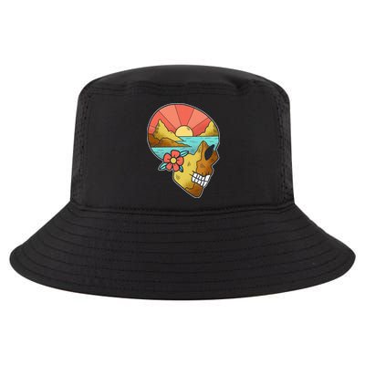 Skull Landscape Sunset Cool Comfort Performance Bucket Hat