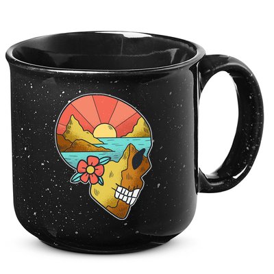 Skull Landscape Sunset 15oz Campfire Ceramic Mug