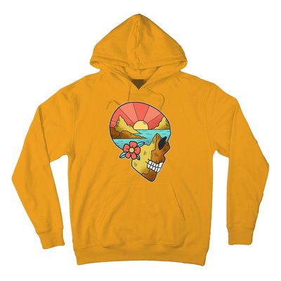 Skull Landscape Sunset Hoodie