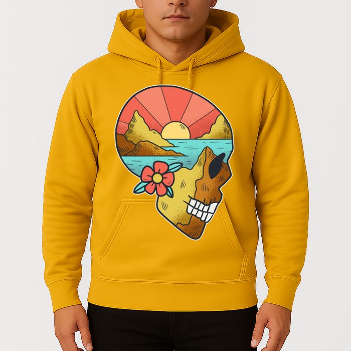 Skull Landscape Sunset Hoodie