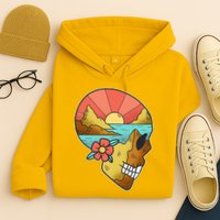 Skull Landscape Sunset Hoodie