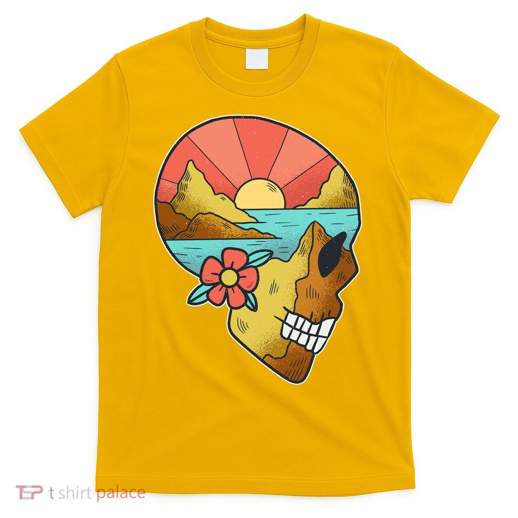 Skull Landscape Sunset T-Shirt