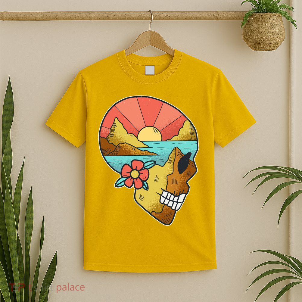 Skull Landscape Sunset T-Shirt