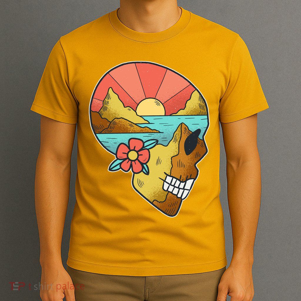 Skull Landscape Sunset T-Shirt
