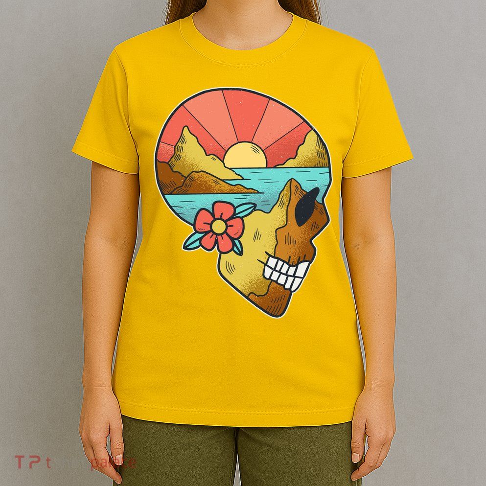 Skull Landscape Sunset T-Shirt