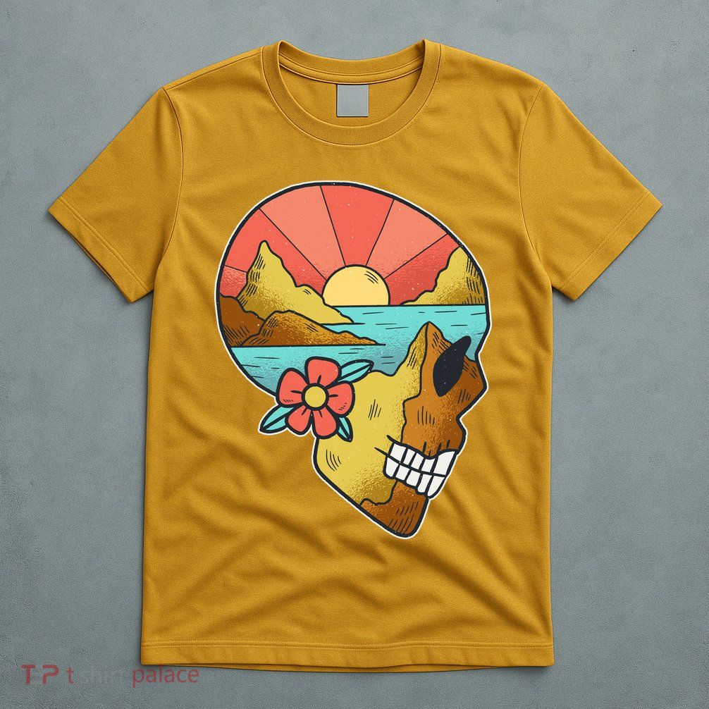Skull Landscape Sunset T-Shirt