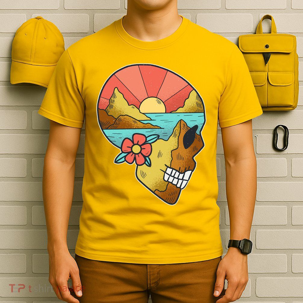 Skull Landscape Sunset T-Shirt