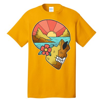 Skull Landscape Sunset Tall T-Shirt