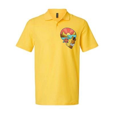 Skull Landscape Sunset Softstyle Adult Sport Polo