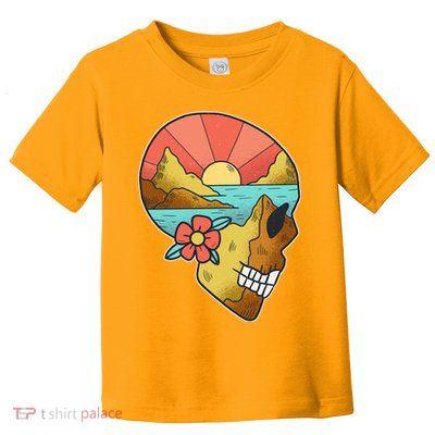 Skull Landscape Sunset Toddler T-Shirt