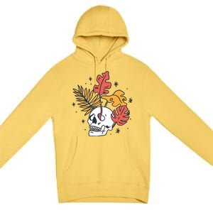 Skull Leaves Premium Pullover Hoodie