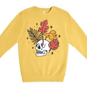 Skull Leaves Premium Crewneck Sweatshirt