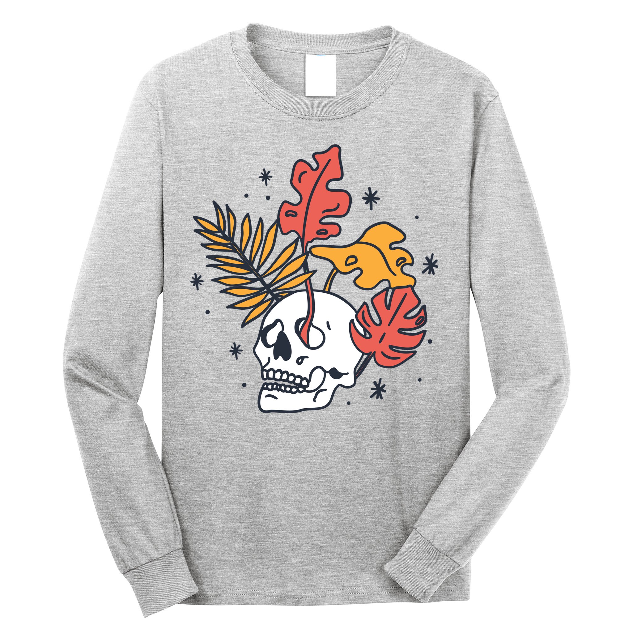 Skull Leaves Long Sleeve Shirt