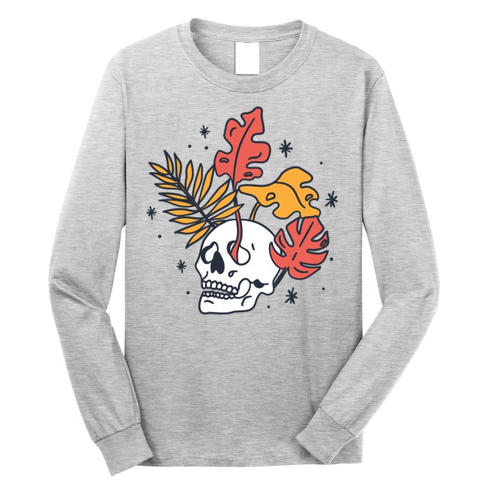 Skull Leaves Long Sleeve Shirt