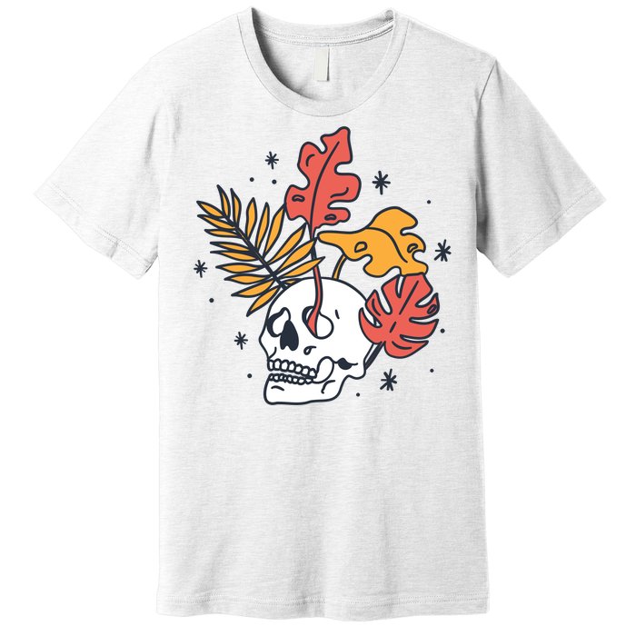 Skull Leaves Premium T-Shirt