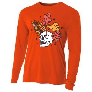 Skull Leaves Cooling Performance Long Sleeve Crew