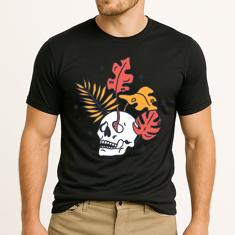Skull Leaves Performance Shirt