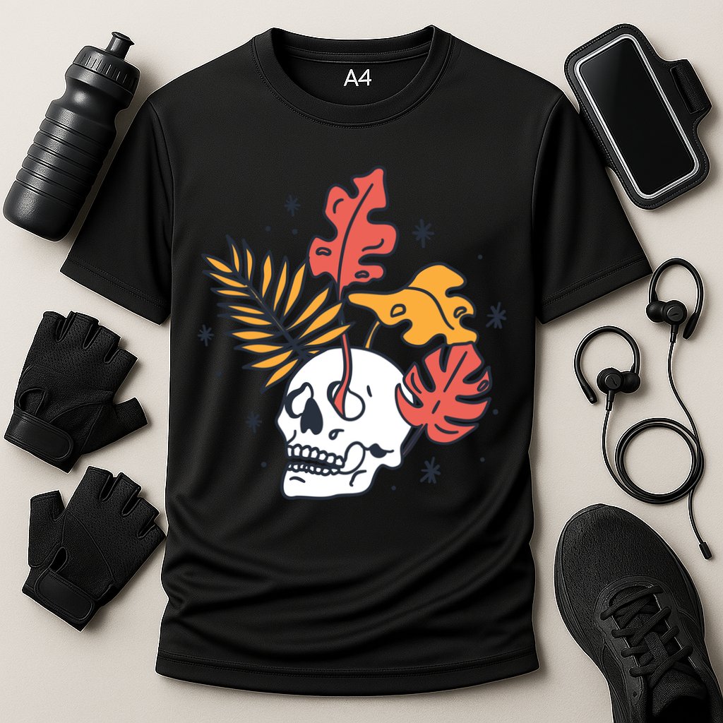Skull Leaves Performance Shirt