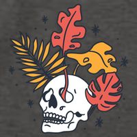 Skull Leaves Vector Backpack