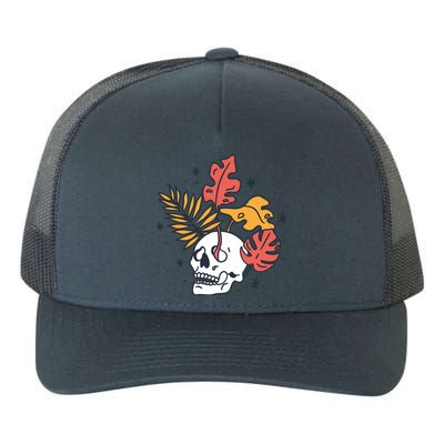 Skull Leaves Yupoong Adult 5-Panel Trucker Hat