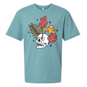 Skull Leaves Sueded Cloud Jersey T-Shirt