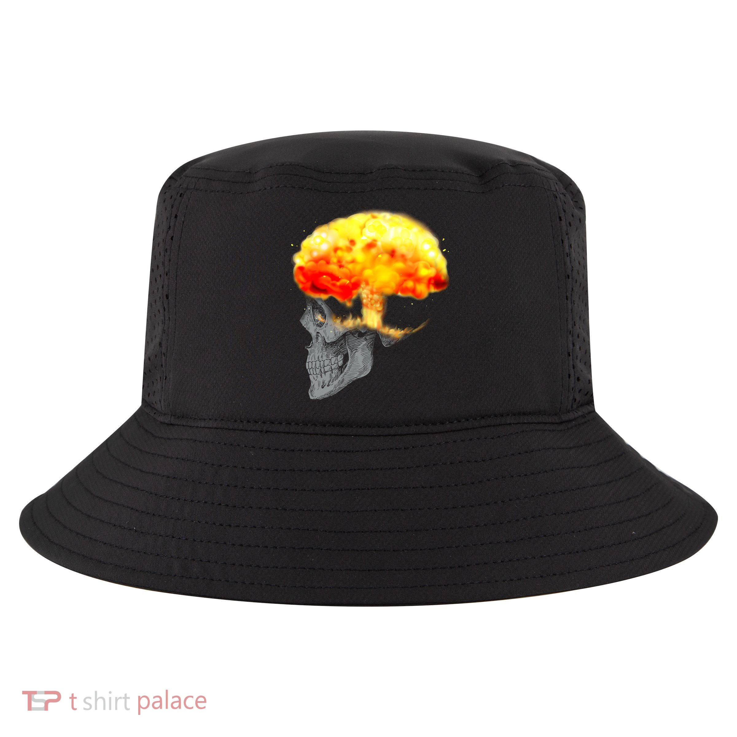 Skull Mind On Fire Cool Comfort Performance Bucket Hat