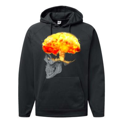 Skull Mind On Fire Performance Fleece Hoodie