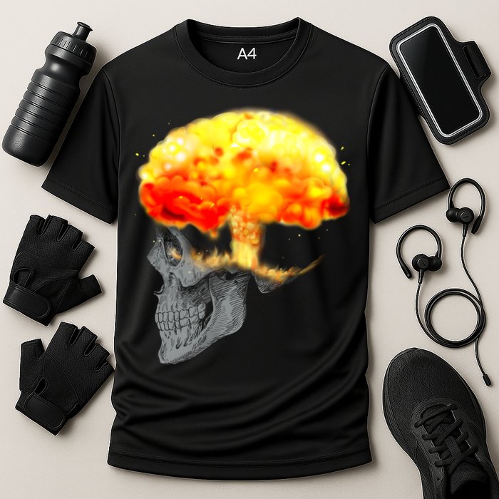 Skull Mind On Fire Cooling Performance Crew T-Shirt